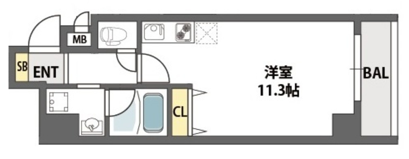 アビテ北御堂の間取り
