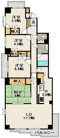 パークハイム宝塚清荒神の間取り