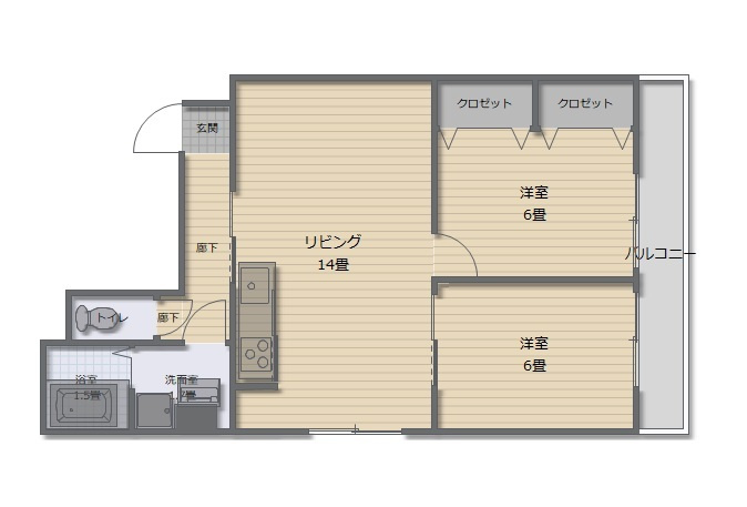 コーポ堀江の間取り