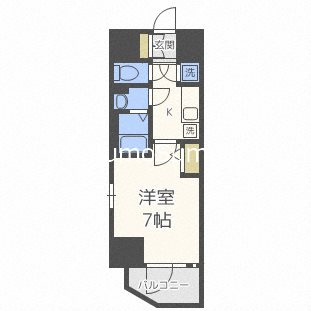 エスリード難波THE FIRSTの間取り