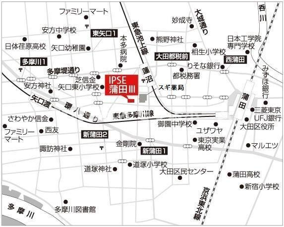 イプセ蒲田Ⅲの地図