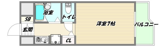 大阪市淀川区野中北１丁目の賃貸マンションの間取り