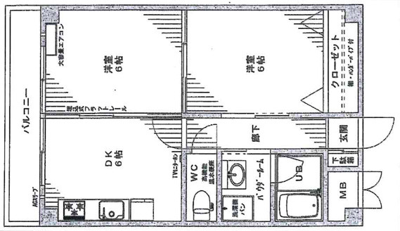 扇町亀甲マンションの間取り