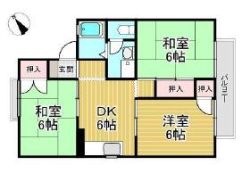 セジュール日野Ⅱの間取り