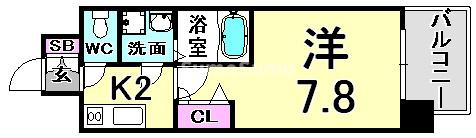 エスリード神戸三宮ノースゲートの間取り