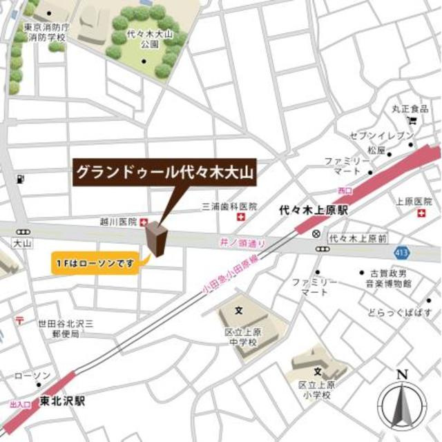 グランドゥール代々木大山の地図