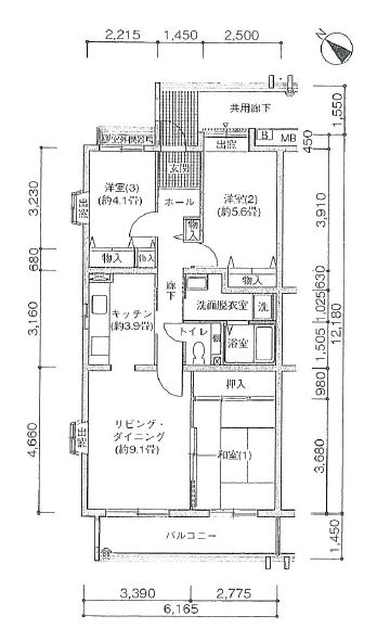 コーポレート新柏駅前の間取り