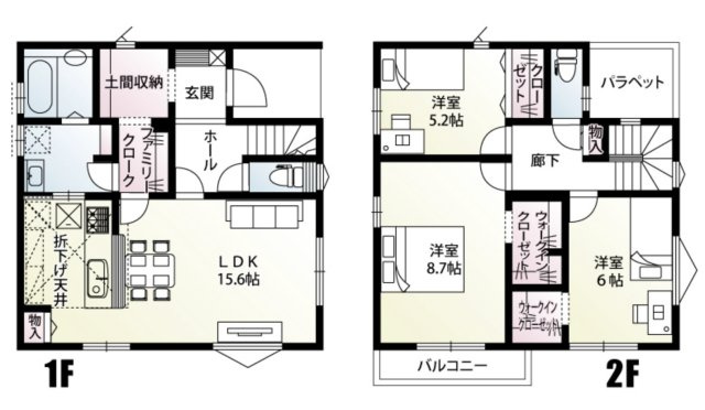 【間取り】 | 北本市本町４丁目　新築戸建　全8棟　6号棟