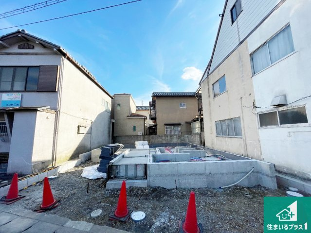 宇治市槇島町薗場　第1期　新築一戸建ての外観|周辺は落ち着いた街並みの住宅地！子育てがしやすい住環境です！まだ未完成ですが、現地でしかわからない事もございます。是非一度ご覧ください。
