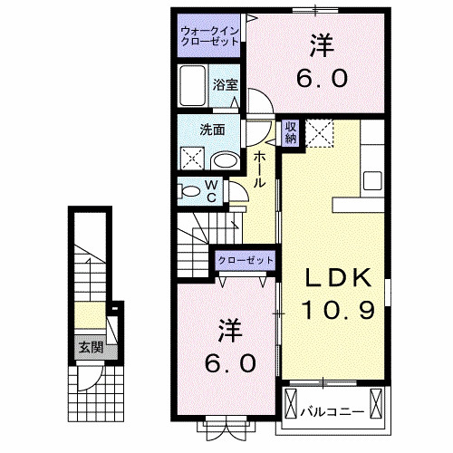 【間取り】 | エルハーベン加茂宮Ｃ