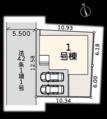 【区画図】 | 座間市ひばりが丘１丁目　新築戸建て　全１棟【仲介手数料無料】 | 【仲介手数料無料でご紹介可能です】大樹不動産
