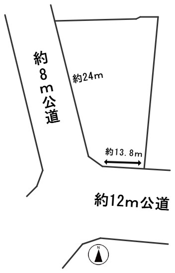 ６１０３８　岐阜市宇佐南一丁目土地の区画図