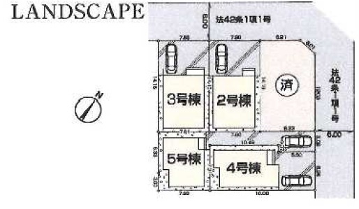 羽村市小作台５丁目の新築一戸建の区画図