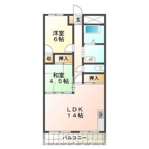 アムール本多聞の間取り