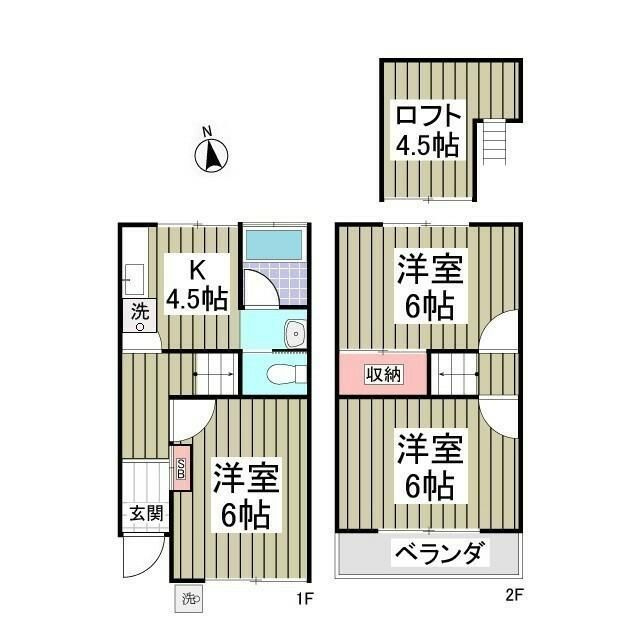 ニューファミリー北柏Ｂ棟の間取り