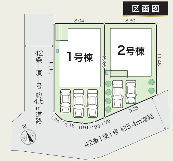 泉区岡津町 新築戸建 5690万円の区画図