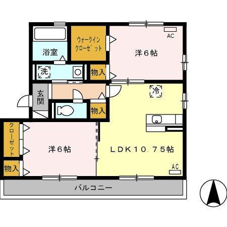Ｐａｌａｃｅ　Ｓｕｎｒｉｓｅ　　刈谷市近郊の賃貸はクラスホーム刈谷店の間取り