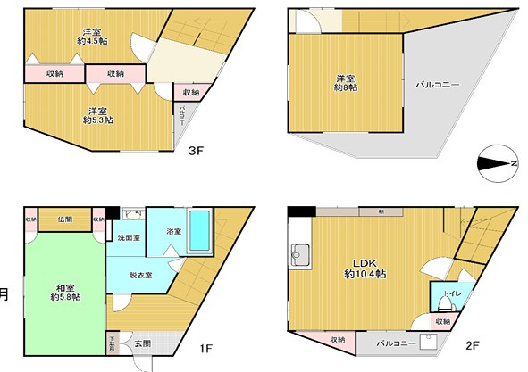 貸家　門真市本町の間取り