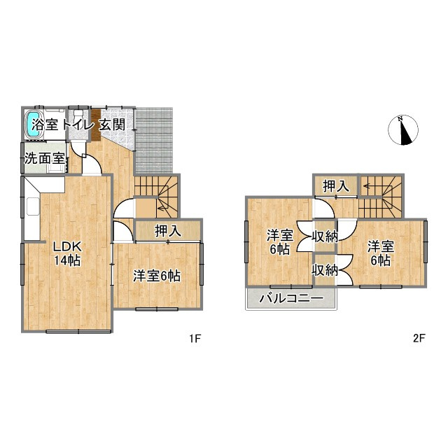 売中古戸建　浜名区三ヶ日町三ヶ日の間取り