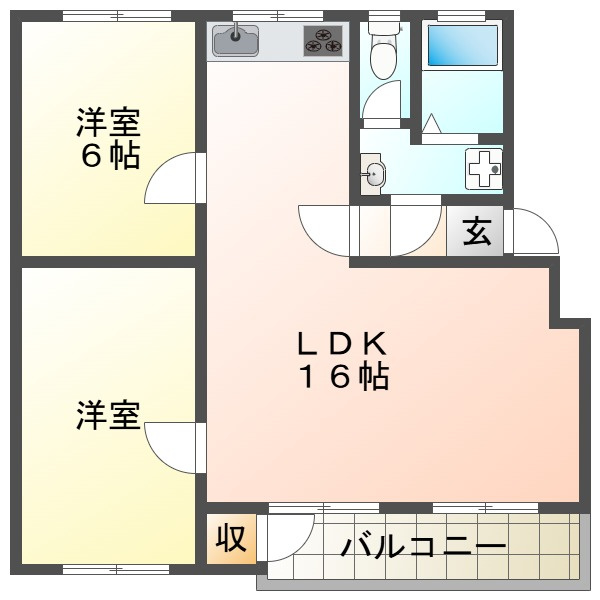 高倉台１０団地４4号棟の間取り