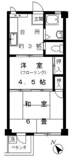 幸風マンションの間取り