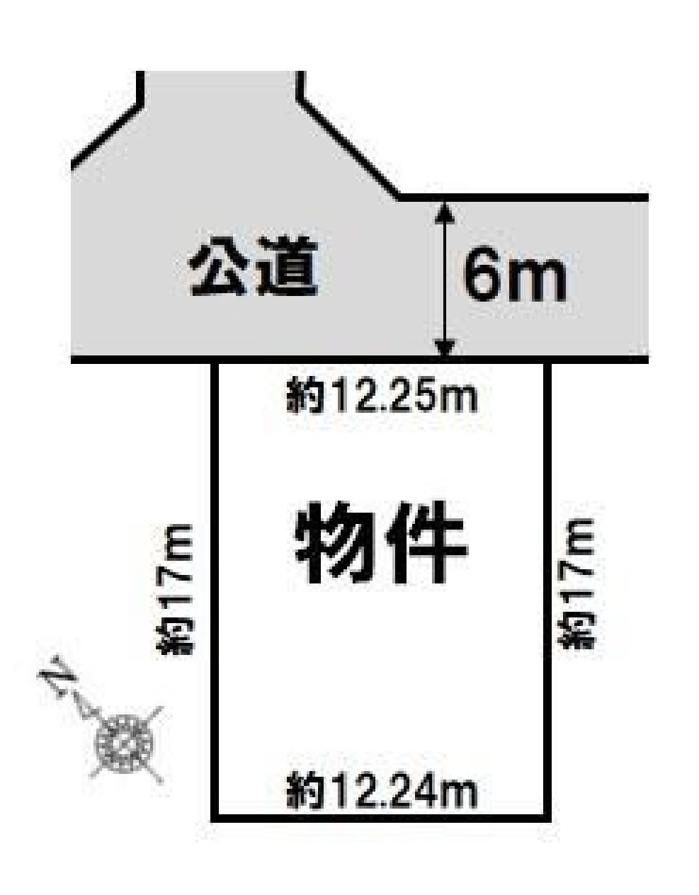 売地　小山市美しが丘の土地図