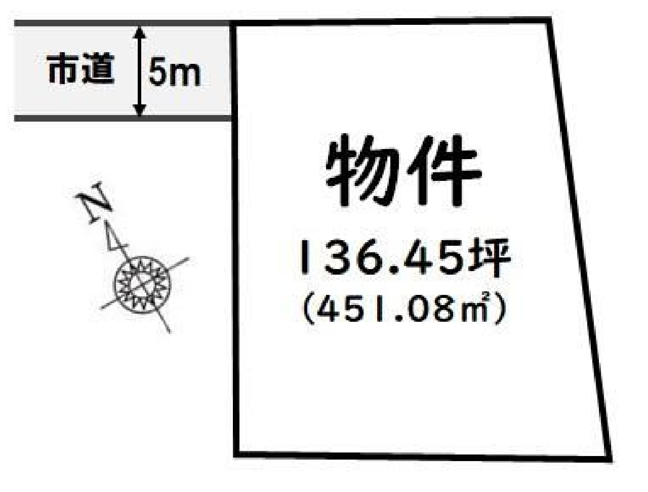 売地　小山市神鳥谷の土地図