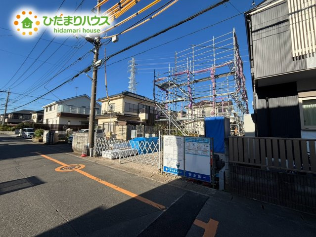 上尾市泉台2丁目　新築戸建　リーブル01の前面道路含む現地写真|9/7撮影