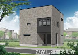 茅ヶ崎市下町屋２丁目　新築戸建　全5棟の外観パース|５号棟イメージパスですので実際のものと多少異なります