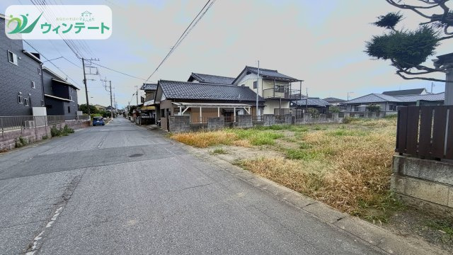 石岡市府中5丁目　売地の前面道路含む現地写真|現地土地写真です！南側道路で陽当たり良好。周辺環境と合わせてご覧ください！
