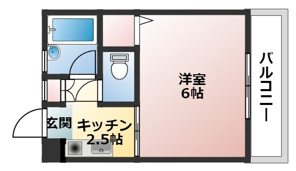広島市西区東観音町の賃貸マンションの間取り