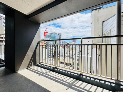 【バルコニー】 | エス・キュート西天満 | 同マンション別部屋　参考写真