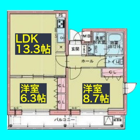 ドゥナーレ名駅西の間取り