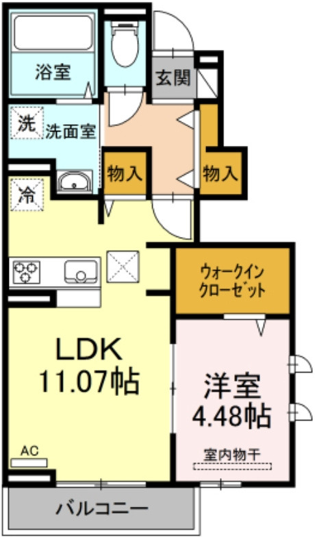 ソレイユ三原台Bの間取り