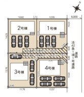 【中岡町第7】　全4棟／1号棟　＜期間限定キャンペーン開催♪＞の区画図|全体区画図です。