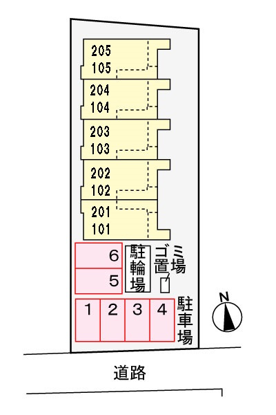 ヒルサイドKの区画図