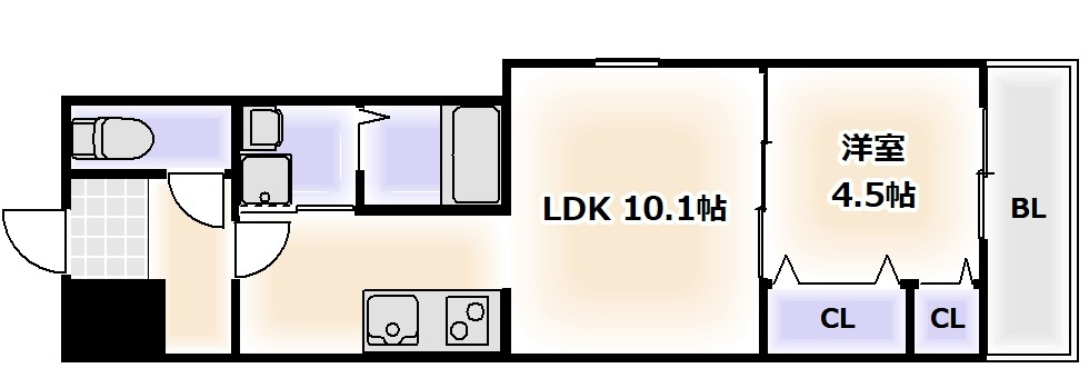 フジパレス上住吉の間取り