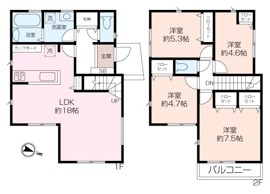 富岡西2丁目5期新築戸建 No.2の画像
