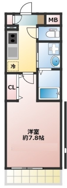 東村山市久米川町４丁目のアパートの間取り