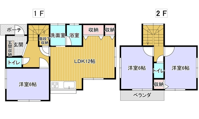 安佐南区町長楽寺3丁目中古戸建の間取り