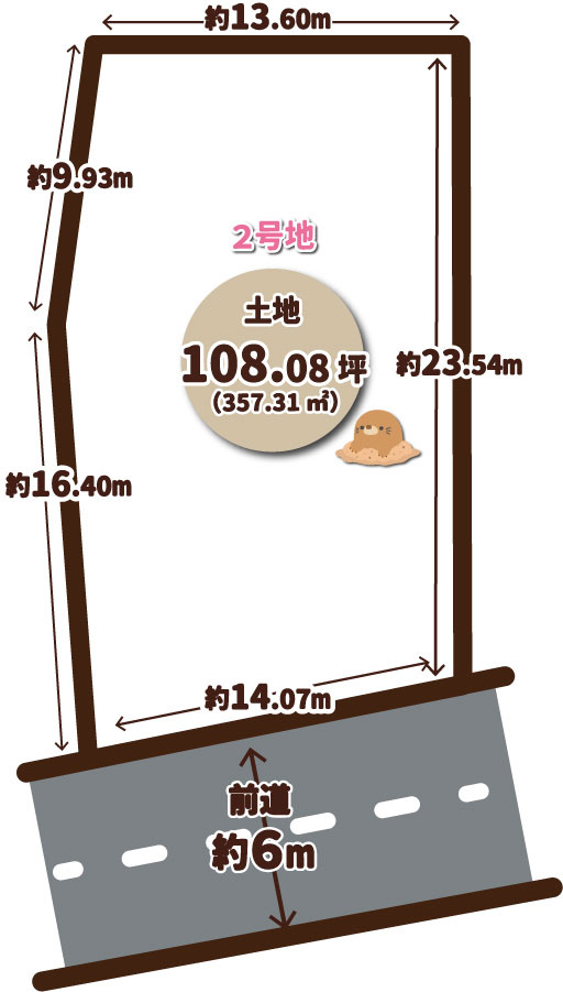 松室河原町2号地（2区画ver)条件無土地の区画図