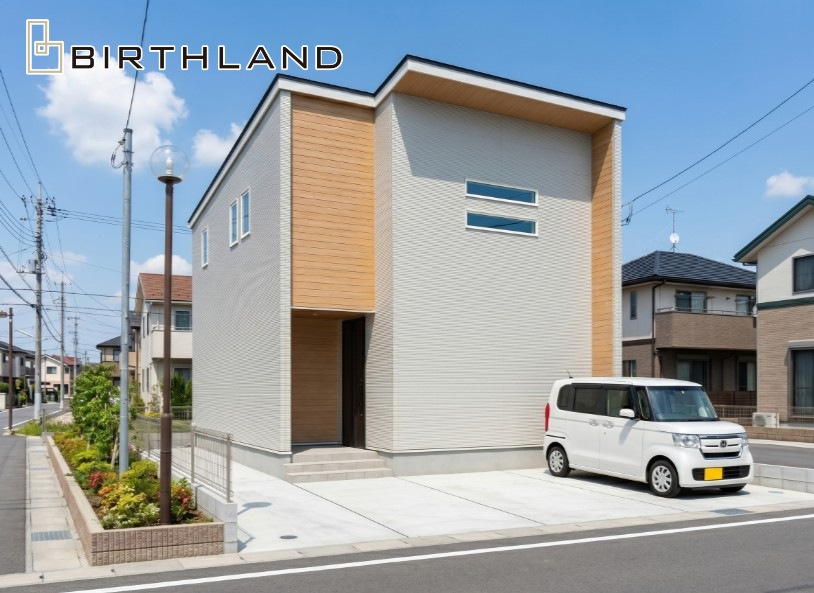 新築戸建・新築建売　郡山市大槻町西ノ宮　大槻小・大槻中の外観|【No.7】北方型高気密・高断熱住宅仕様で一年中快適な家！太陽光発電10.12kw搭載（諸条件有）