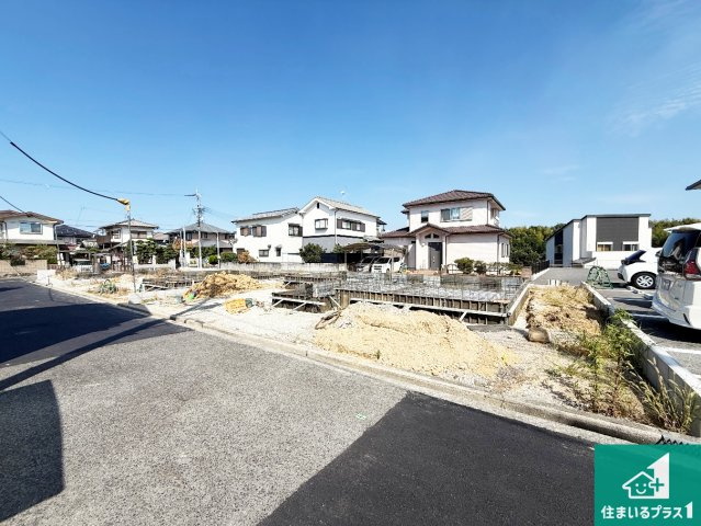 岸和田市上松町　新築一戸建ての外観|現在の進捗状況です！順調に作業進行中、完成が待ち遠しいです！詳細の間取り等、お気軽にお問い合わせください！