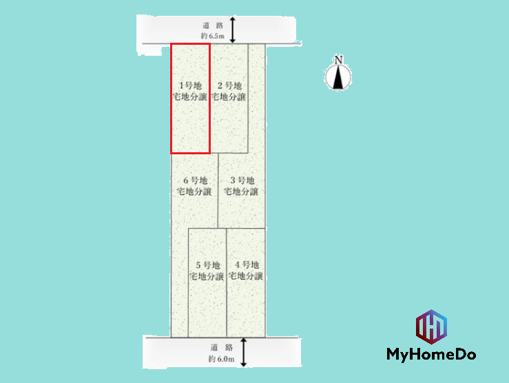 北区楠6期の土地図