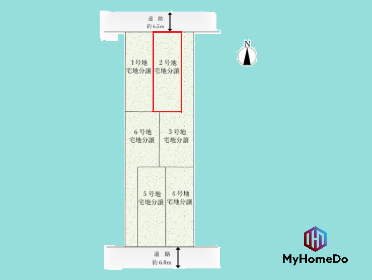 北区楠6期の土地図