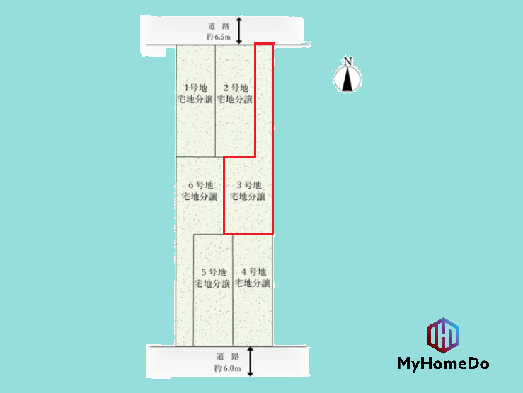 北区楠6期の土地図