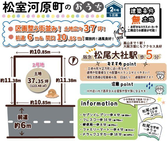 松室河原町２号地　条件無土地の地図
