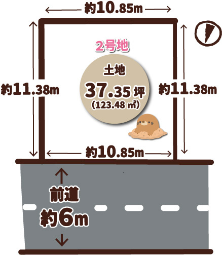 松室河原町２号地　条件無土地の区画図