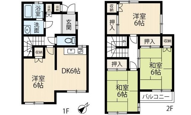 安佐北区あさひが丘5丁目中古戸建の間取り