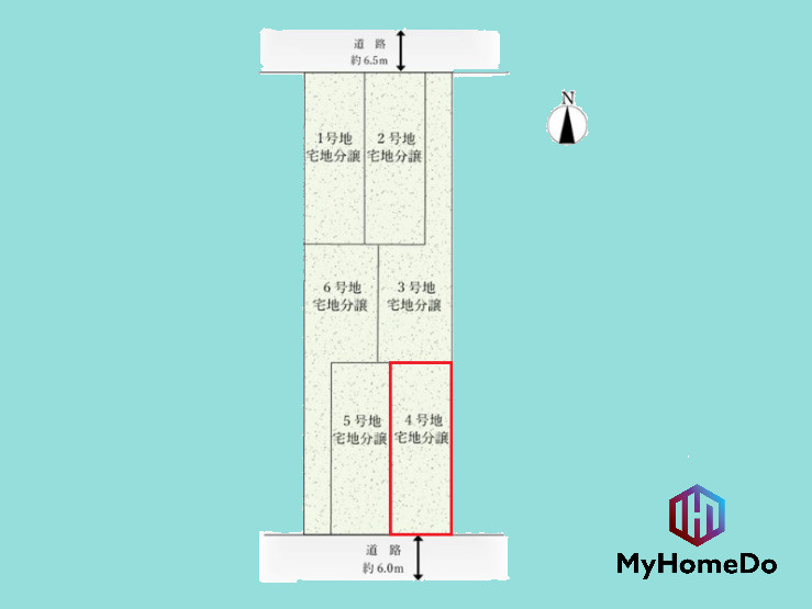 北区楠6期の土地図